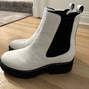 Marc Fisher White Lugg Boot